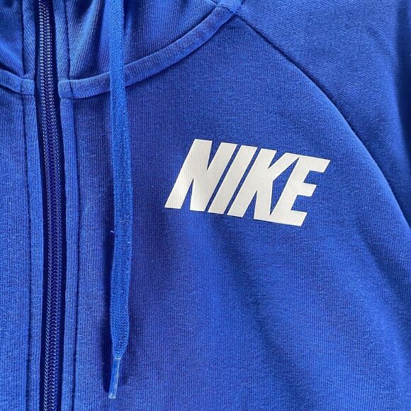 Nike Jacket Mens Extra Large Blue Cowl Neck Hoodie Sweatshirt Full Zip Casual - Picture 4 of 13